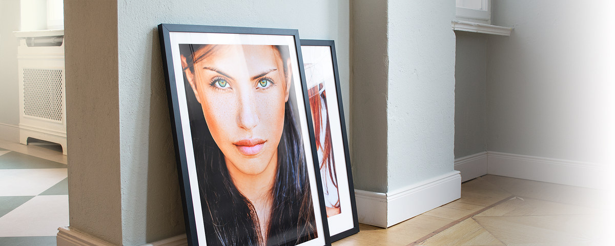 Beauty Portrait Zwei Rahmen Angelehnt Hahnemuehle Perspektive