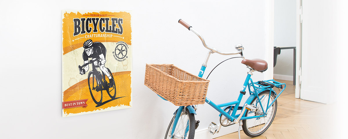 Bicycles Blaues Fahrrad Pvc Plane Ungeoest Perspektive