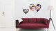 Foto Herzform Famiile Burgund Couch