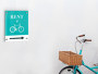 hinweisschilder-tuerkises-fahrrad-fahrradverleih-acrylglas-perspektive-inspiration