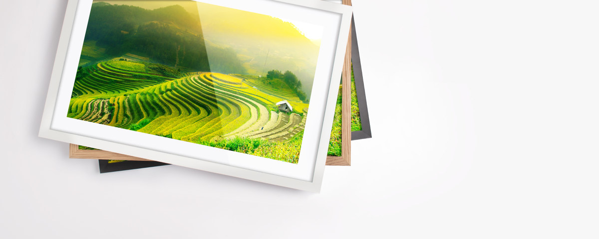 Holzrahmen Foto Uebereinander