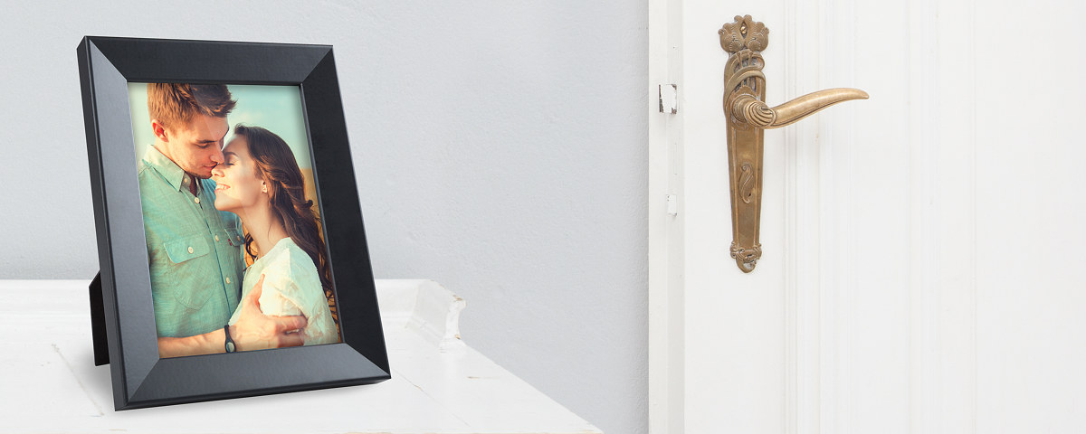 Paar Im Kornfeld Schreibtisch Tuere Fotorahmen