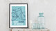 Sprueche Bicyle Glasflaschen Poster Gerahmt