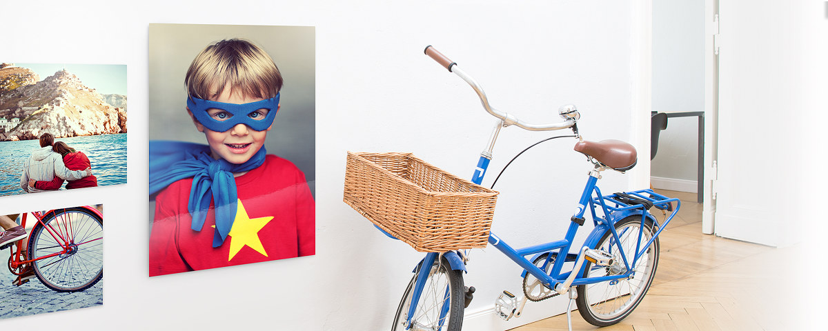 Superkid Blaues Fahrrad Poster Perspektive