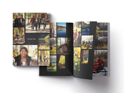 Livre photo modèle "Look collage noir"