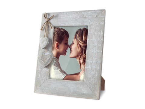 Photo dans un cadre romantique vintage