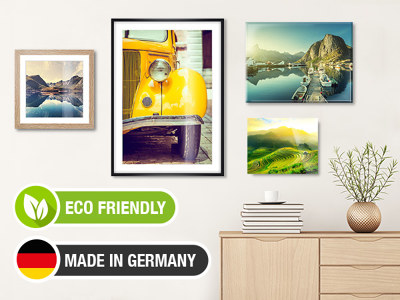 myposter arbeitet mit nachhaltigen und umweltfreundlichen Materialien und Drucktechniken.