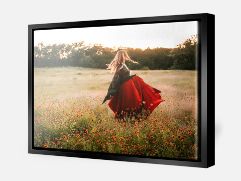 Leinwand im Schattenfugenrahmen