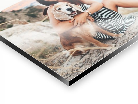 Frau mit Hund Wanderung