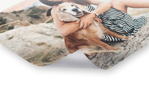 Frau mit Hund Wanderung