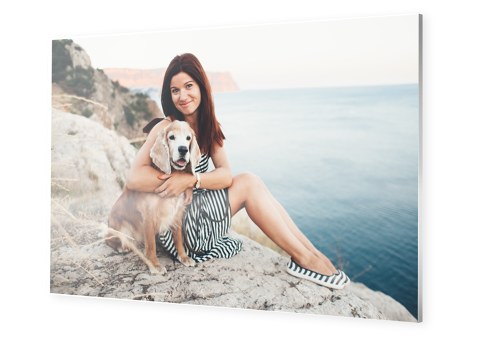 Frau mit Hund Wanderung