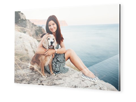 Frau mit Hund Wanderung