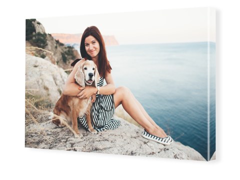 Frau mit Hund Wanderung