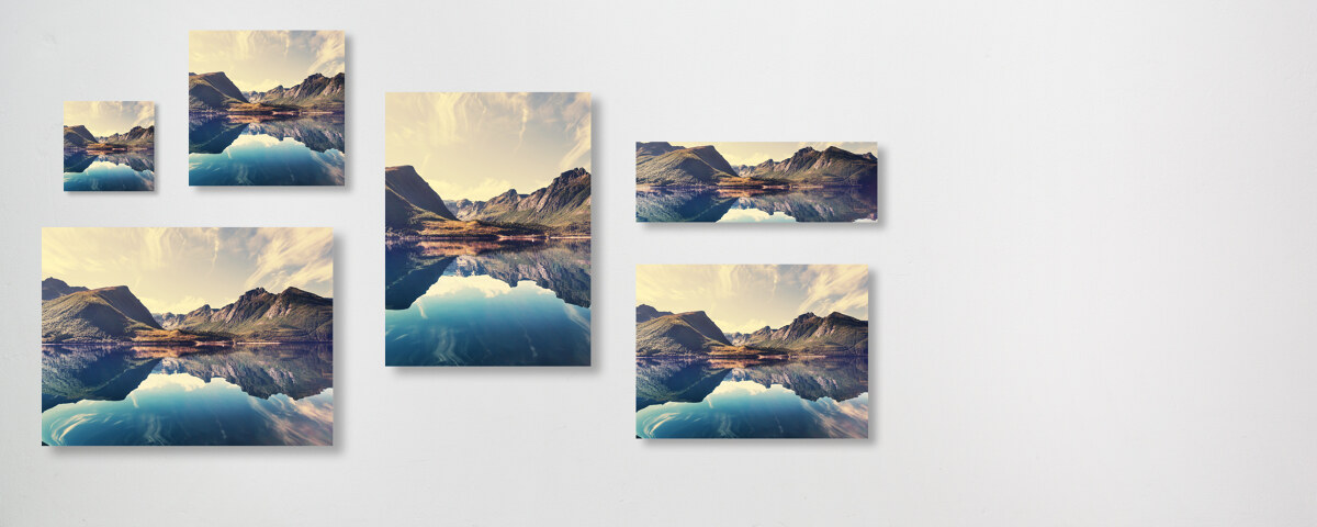 Fjord In Norwegen Wand Material Collage