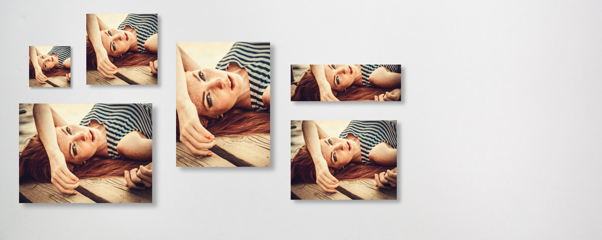 Frau Auf Steg Wand Material Collage