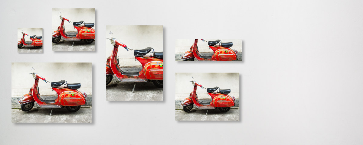 Scooter rouge Collage sur le mur