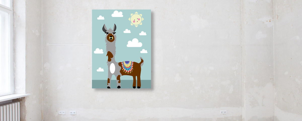 Alpaka im Wolkenmeer