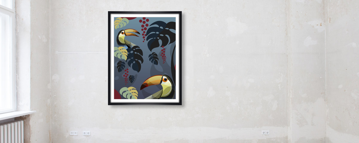 Tukan im Monstera Jungle