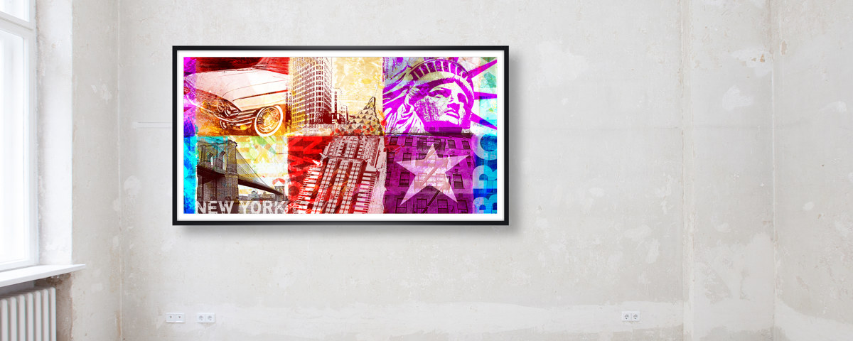 New York Collage in Farbe