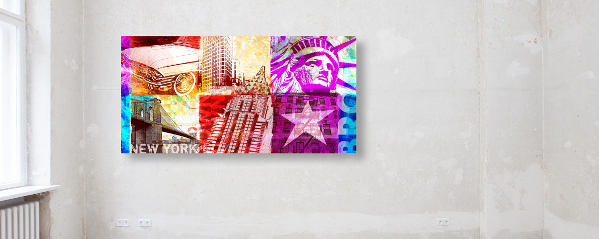 New York Collage in Farbe