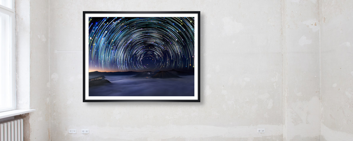 Photo de spirale d'étoiles