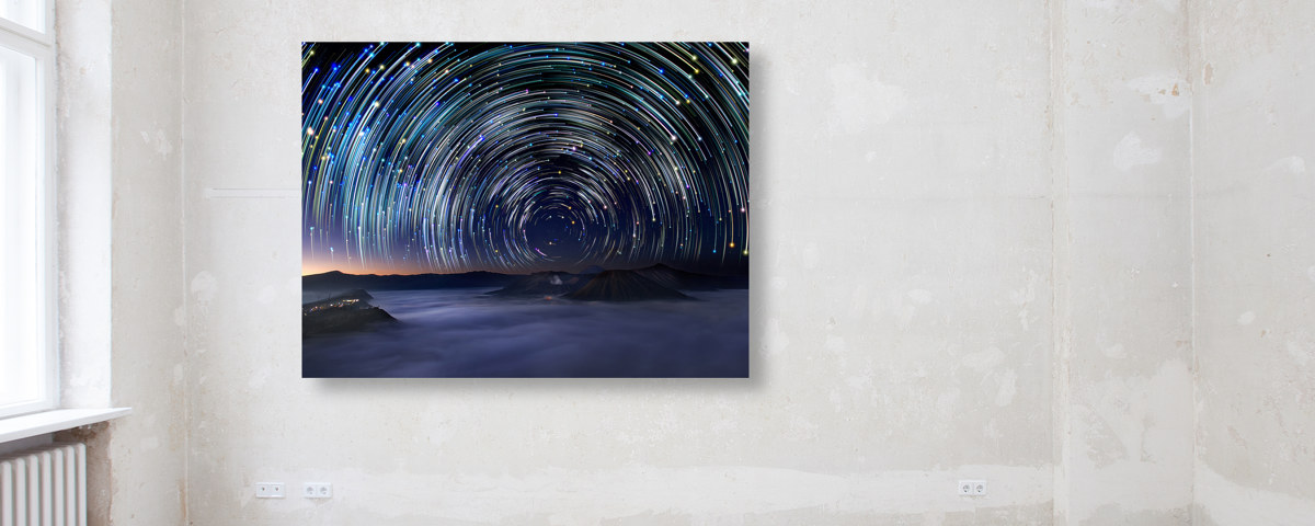 Photo de spirale d'étoiles