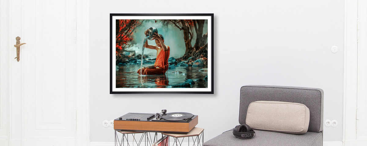 Buddhistischer Mönch Bild