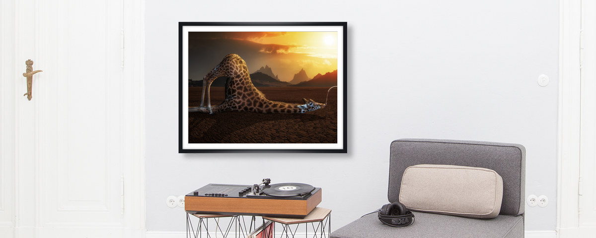 surreales Giraffen Motiv