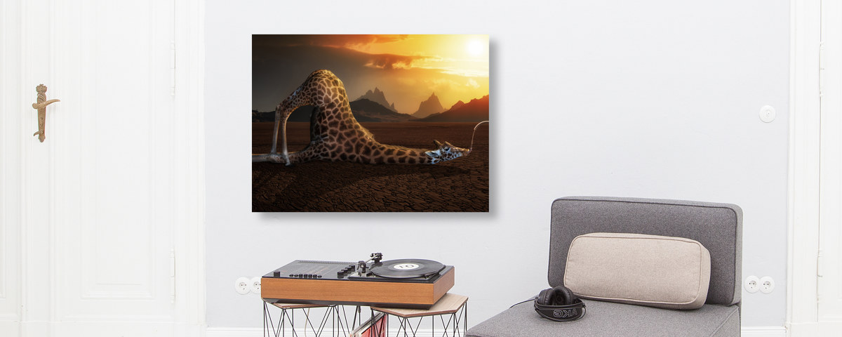 surreales Giraffen Motiv