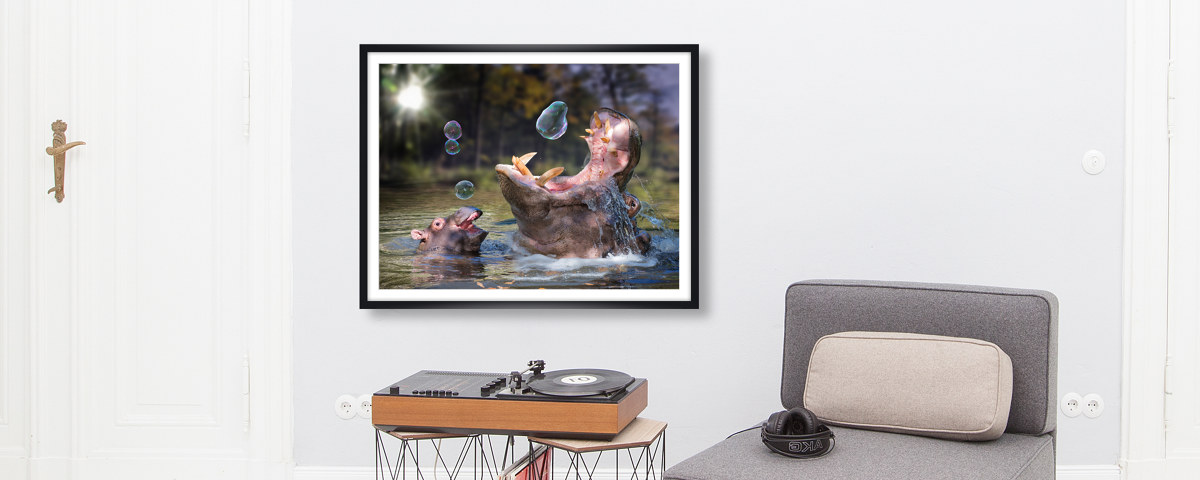 surreales Nilpferd Motiv