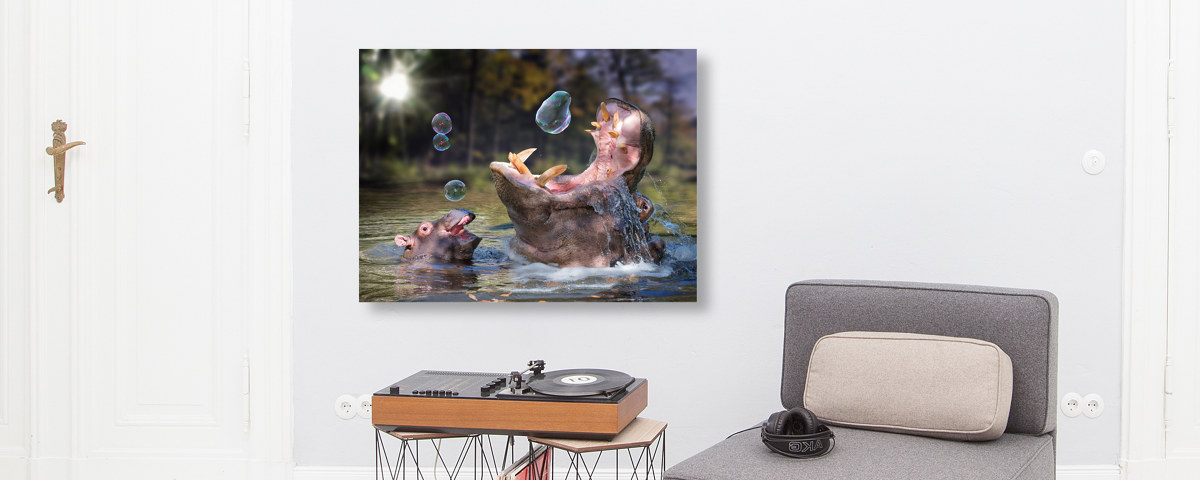 surreales Nilpferd Motiv