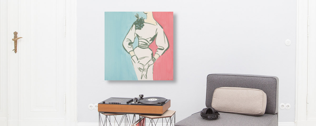 Pop Art Bild mit Frau