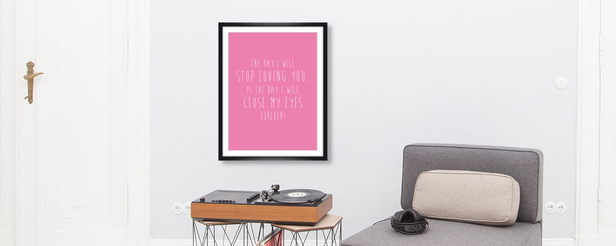 Romantischer Spruch Motiv