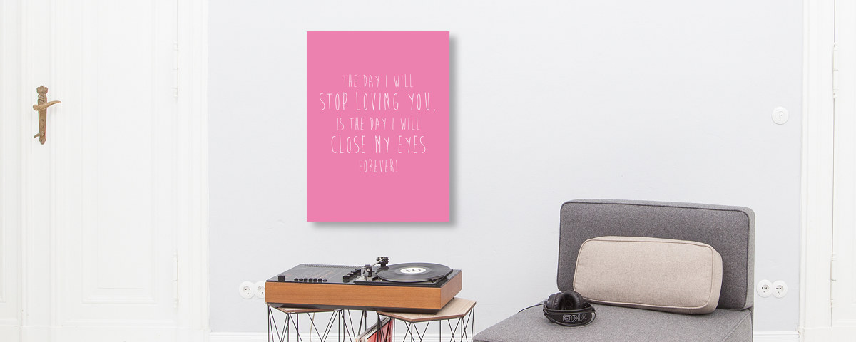 Romantischer Spruch Motiv