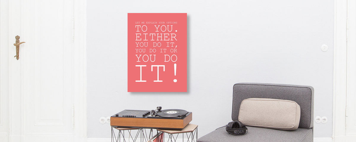 three options quote poster