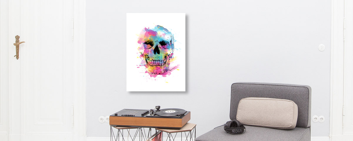 Watercolor Skull