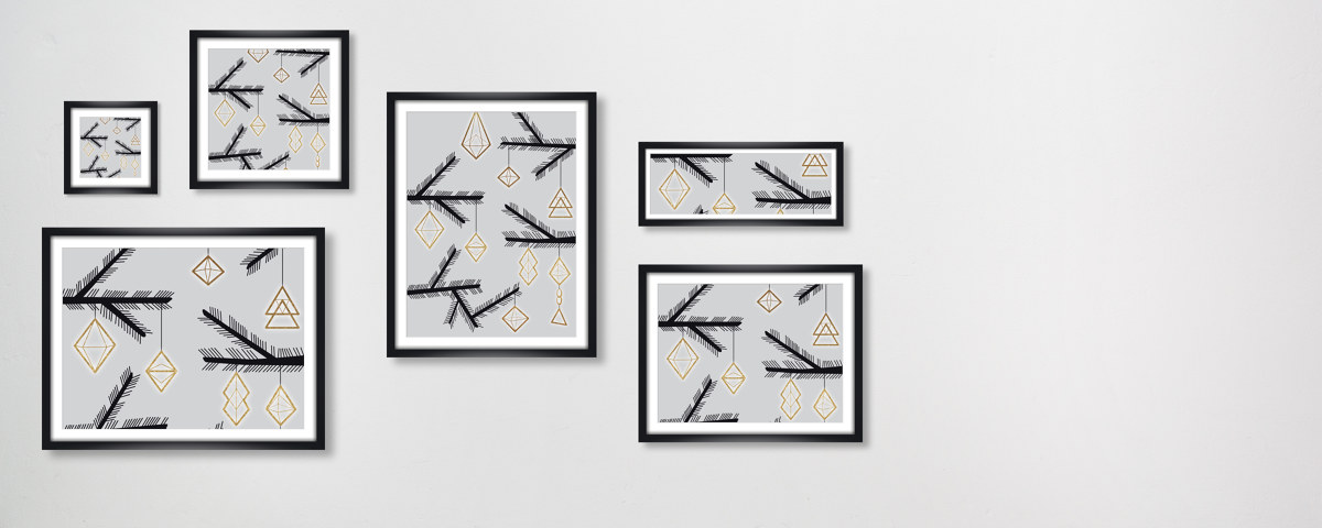 abstract christmas decorations