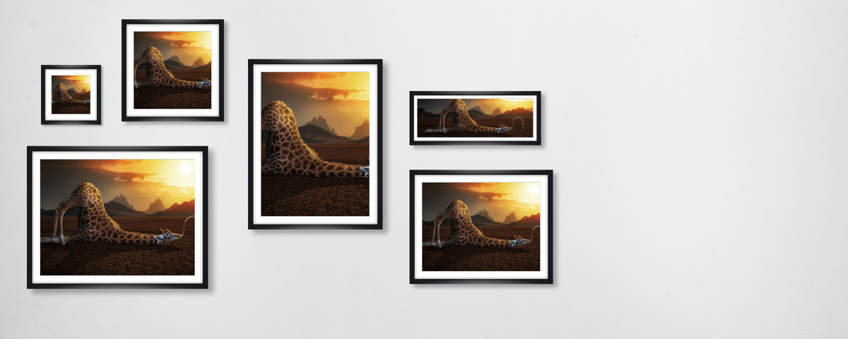 surreales Giraffen Motiv