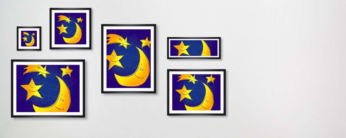 Image chambre d'enfant lune