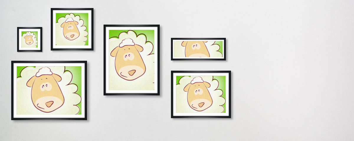 Kinderzimmerbild Schaf