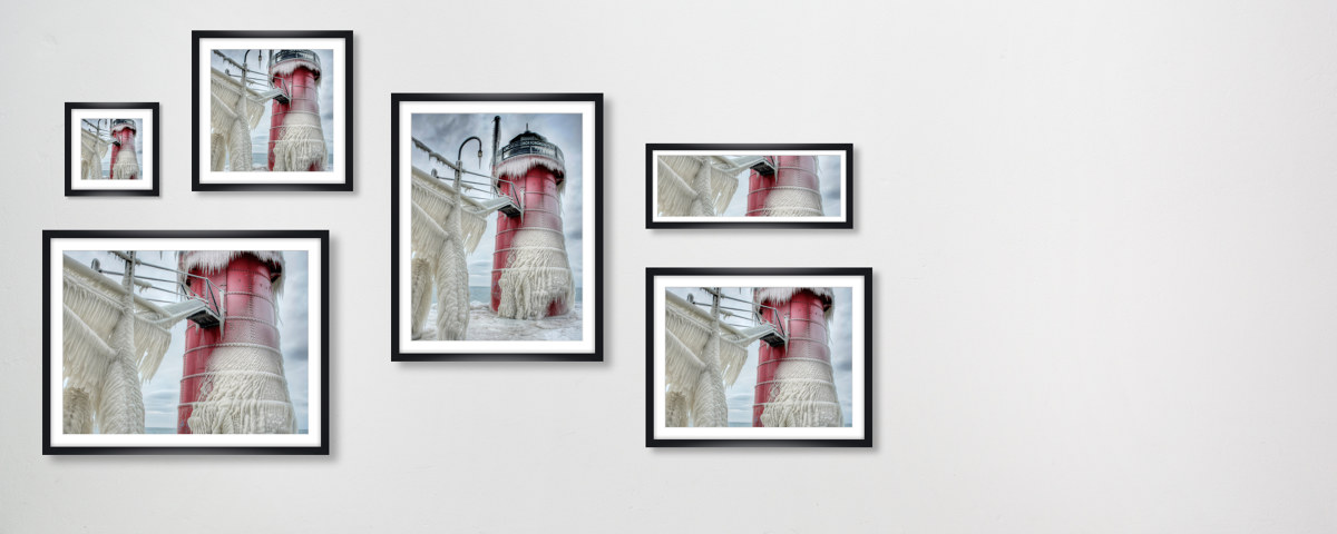 Leuchtturm Eis Fotos