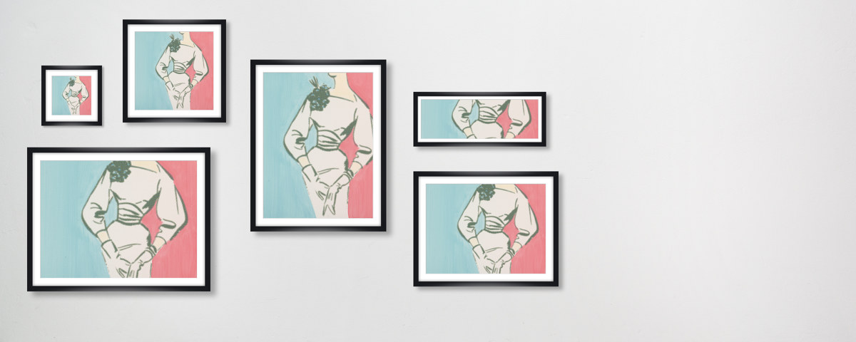 Pop Art Bild mit Frau