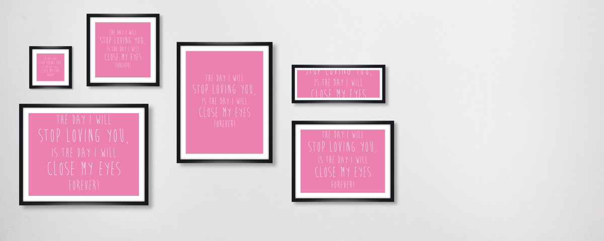 Romantischer Spruch Motiv