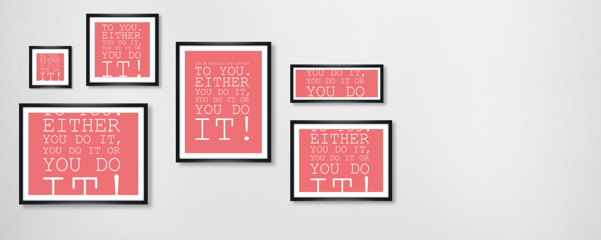 three options quote poster