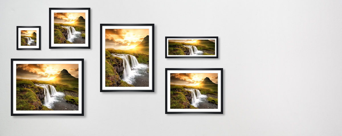 Wasserfall Island Motiv