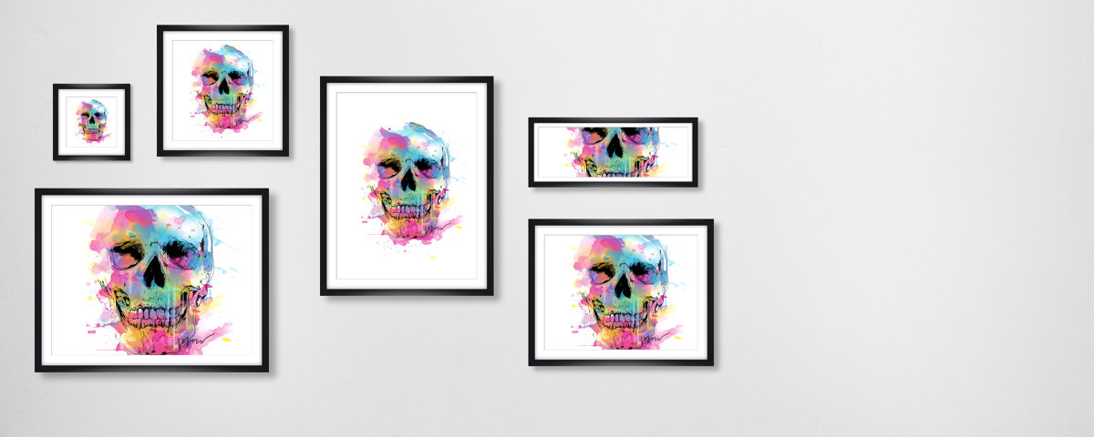 Watercolor Skull