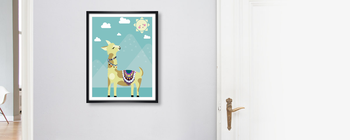 Sonnenanbeter Alpaka