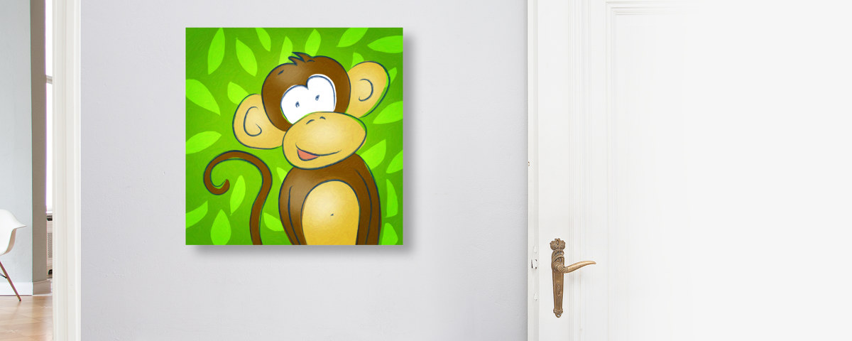 Image chambre d'enfant singe