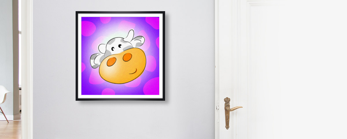 Kinderzimmerbild Kuh