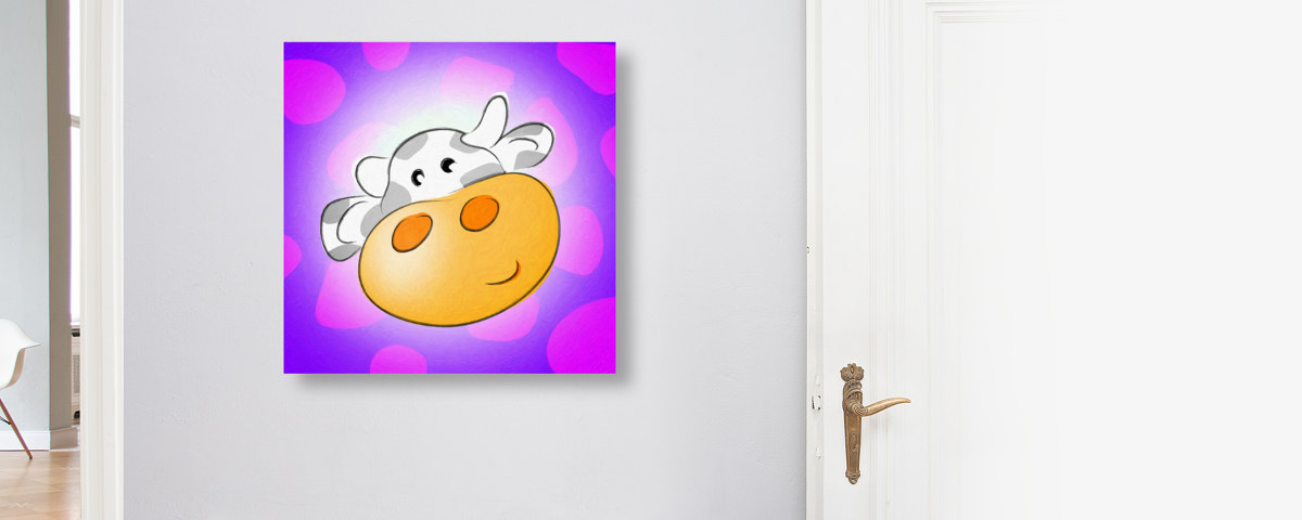 Kinderzimmerbild Kuh